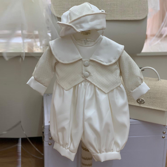 Boys Christening Romper Suit